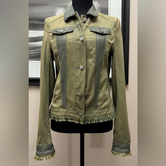Jkt NYC Alexa Jacket Size Small Green New With Tags Cute Zipper Accents Cute! - Picture 1 of 11